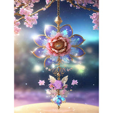 Carica l'immagine nel visualizzatore di Gallery, fiore viola Campanula-Pieno di trapano Diamond Painting