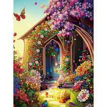 Carica l'immagine nel visualizzatore di Gallery, Garden House-Pittura speciale parziale con diamanti-30x40 cm
