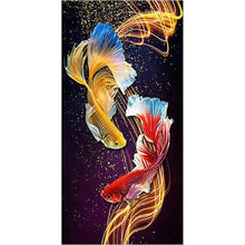 Carica l'immagine nel visualizzatore di Gallery, Pesce colorato - pittura di diamante rotondo - 85x45cm