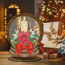 Carica l'immagine nel visualizzatore di Gallery, Ornamento natalizio in legno fai-da-te con pittura a cristalli e diamanti