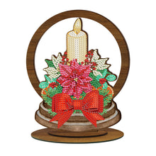 Carica l'immagine nel visualizzatore di Gallery, Ornamento natalizio in legno fai-da-te con pittura a cristalli e diamanti