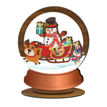 Carica l'immagine nel visualizzatore di Gallery, Ornamento natalizio in legno fai-da-te con pittura a cristalli e diamanti