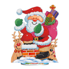 Carica l'immagine nel visualizzatore di Gallery, Ornamento natalizio in legno fai-da-te con pittura a cristalli e diamanti