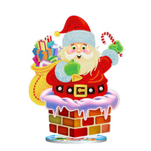 Carica l'immagine nel visualizzatore di Gallery, Ornamento natalizio in legno fai-da-te con pittura a cristalli e diamanti