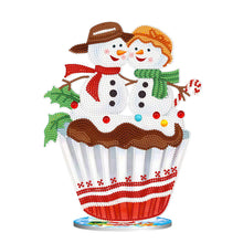 Carica l'immagine nel visualizzatore di Gallery, Ornamento natalizio in legno fai-da-te con pittura a cristalli e diamanti