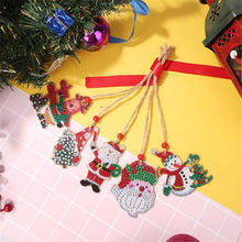 Carica l'immagine nel visualizzatore di Gallery, 5 pezzi/set Double Sided Christmas Diamond Painting DIY Hanging Pendant Trees Decoration
