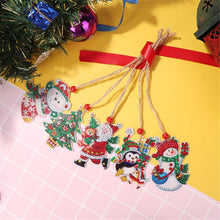 Carica l'immagine nel visualizzatore di Gallery, 5 pezzi/set Double Sided Christmas Diamond Painting DIY Hanging Pendant Trees Decoration