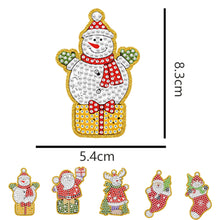 Carica l'immagine nel visualizzatore di Gallery, 5 pezzi/set Double Sided Christmas Diamond Painting DIY Hanging Pendant Trees Decoration