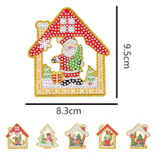 Carica l'immagine nel visualizzatore di Gallery, 5 pezzi/set Double Sided Christmas Diamond Painting DIY Hanging Pendant Trees Decoration