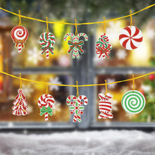 Carica l'immagine nel visualizzatore di Gallery, Ornamento da appendere natalizio su un lato da 10 pezzi