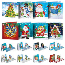 Carica l'immagine nel visualizzatore di Gallery, 8PCS/SET 3D CHRISTMAS GREETING CARDS DIAMOND PAINTING