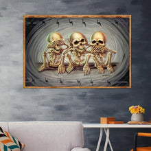 Carica l'immagine nel visualizzatore di Gallery, Teschio - diamante rotondo - 40x30cm