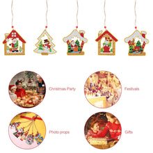 Carica l'immagine nel visualizzatore di Gallery, 5 pezzi/set Double Sided Christmas Diamond Painting DIY Hanging Pendant Trees Decoration