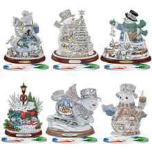 Carica l'immagine nel visualizzatore di Gallery, Ornamento natalizio da scrivania con motivo a diamante perforato su un solo lato