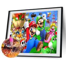 Carica l'immagine nel visualizzatore di Gallery, Super Mario - pittura completa di diamanti rotondi