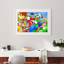 Carica l'immagine nel visualizzatore di Gallery, Super Mario - pittura completa di diamanti rotondi