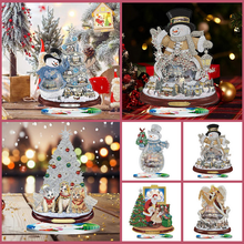 Carica l'immagine nel visualizzatore di Gallery, Ornamento natalizio da scrivania con motivo a diamante perforato su un solo lato