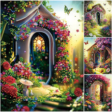 Carica l'immagine nel visualizzatore di Gallery, Garden House-Pittura speciale parziale con diamanti-30x40 cm