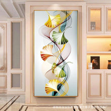 Carica l'immagine nel visualizzatore di Gallery, Foglia - diamante rotondo - 85x45cm