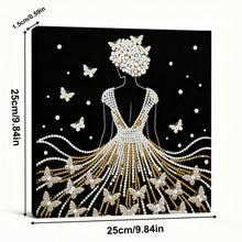 Carica l'immagine nel visualizzatore di Gallery, Elegant Girl-Partial Pearl Painting Kit with Frame-25x25cm
