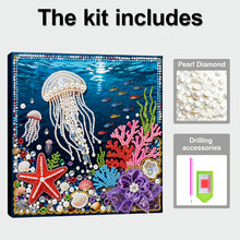 Carica l'immagine nel visualizzatore di Gallery, Jellyfish-Partial Pearl Painting Kit with Frame-25x25cm
