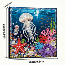 Carica l'immagine nel visualizzatore di Gallery, Jellyfish-Partial Pearl Painting Kit with Frame-25x25cm
