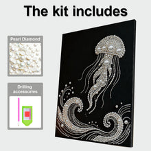 Carica l'immagine nel visualizzatore di Gallery, Jellyfish-Partial Pearl Painting Kit with Frame-30x40cm

