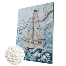Carica l'immagine nel visualizzatore di Gallery, Waves-Partial Pearl Painting Kit with Frame-30x40cm
