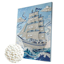 Carica l'immagine nel visualizzatore di Gallery, Waves-Partial Pearl Painting Kit with Frame-30x40cm
