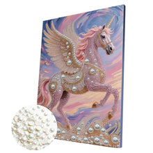 Carica l'immagine nel visualizzatore di Gallery, Unicorn-Partial Pearl Painting Kit with Frame-30x40cm
