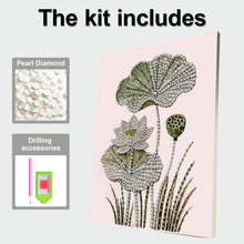 Carica l'immagine nel visualizzatore di Gallery, Lotus-Partial Pearl Painting Kit with Frame-30x40cm
