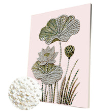 Carica l'immagine nel visualizzatore di Gallery, Lotus-Partial Pearl Painting Kit with Frame-30x40cm

