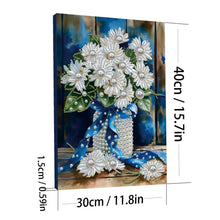 Carica l'immagine nel visualizzatore di Gallery, Blue Vase-Partial Pearl Painting Kit with Frame-30x40cm
