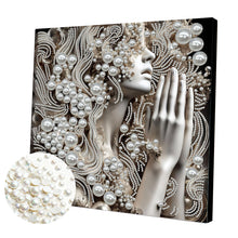 Carica l'immagine nel visualizzatore di Gallery, Lady-Partial Pearl Painting Kit with Frame-30x30cm

