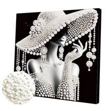 Carica l'immagine nel visualizzatore di Gallery, Lady-Partial Pearl Painting Kit with Frame-30x30cm
