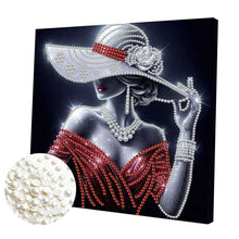 Carica l'immagine nel visualizzatore di Gallery, Umbrella Angel-Partial Pearl Painting Kit with Frame-30x30cm
