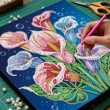 Carica l'immagine nel visualizzatore di Gallery, Calla Lily-Partial Pearl Painting Kit with Frame-25x25cm
