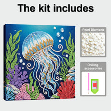 Carica l'immagine nel visualizzatore di Gallery, Jellyfish-Partial Pearl Painting Kit with Frame-25x25cm
