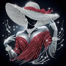 Carica l'immagine nel visualizzatore di Gallery, Elegant Lady-Partial Pearl Painting Kit with Frame-30x30cm
