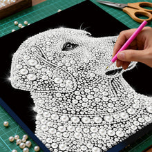 Carica l'immagine nel visualizzatore di Gallery, Golden Retriever-Partial Pearl Painting Kit with Frame-25x25cm
