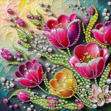 Carica l'immagine nel visualizzatore di Gallery, Flower Sparrow-Partial Pearl Painting Kit with Frame-30x30cm
