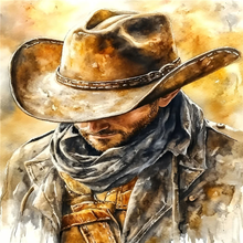 Carica l'immagine nel visualizzatore di Gallery, Cowboy- Round Diamond Painting-40x30cm
