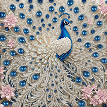 Carica l'immagine nel visualizzatore di Gallery, White peacock Partially specially shaped Diamond painting-30x30cm
