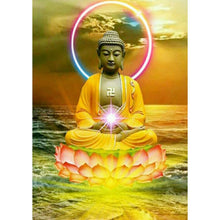 Carica l&#39;immagine nel visualizzatore di Gallery, Statua di Buddha - diamante rotondo completo - 30x40cm
