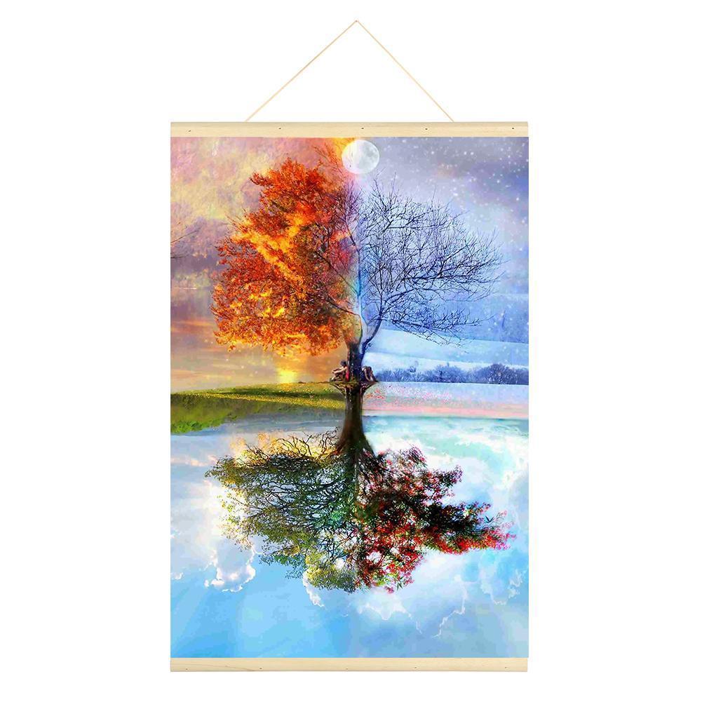 Albero appeso - diamante rotondo - 40x60cm